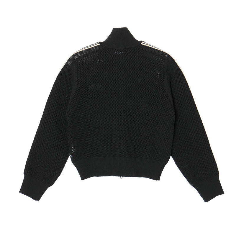 CROCHET TRACK JACKET -BLACK- (LADIES)