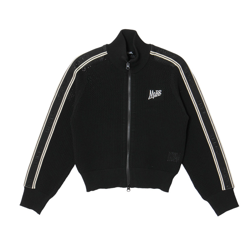 CROCHET TRACK JACKET -BLACK- (LADIES)