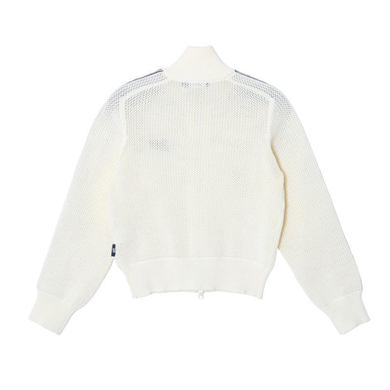 CROCHET TRACK JACKET -WHITE- (LADIES)