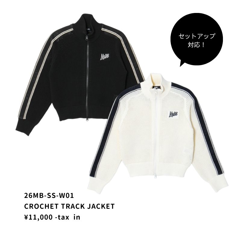 CROCHET TRACK PANTS -BLACK- (LADIES)