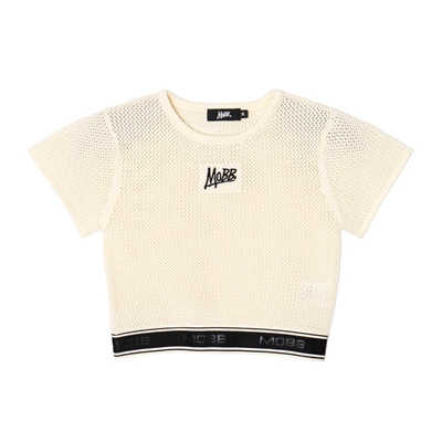 CROCHET TRACK T-SHIRTS -WHITE- (LADIES/KIDS)