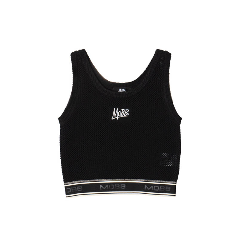 CROCHET TRACK TANKTOP -BLACK- (LADIES/KIDS)