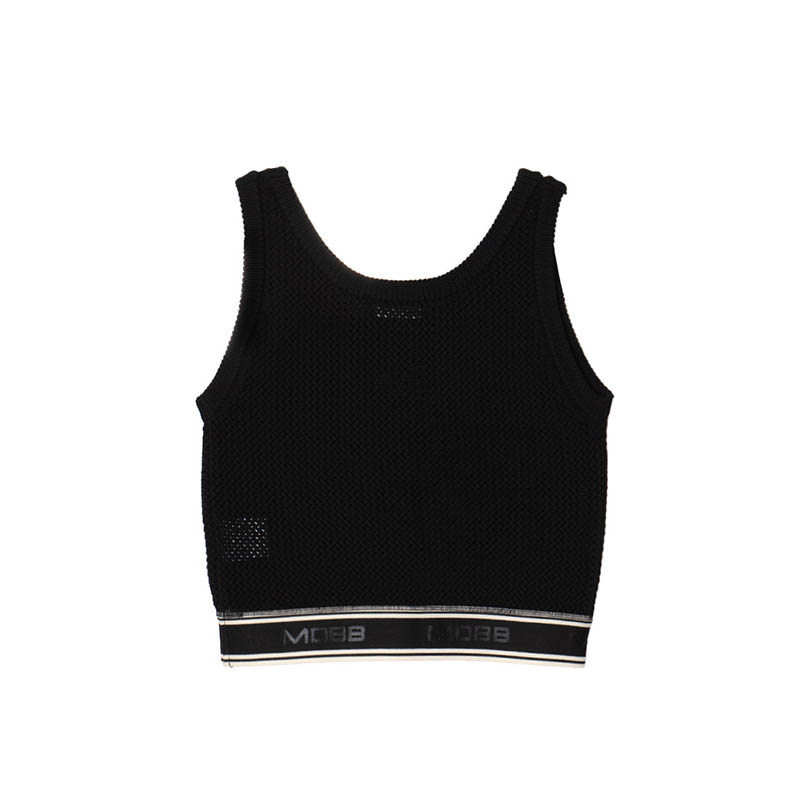 CROCHET TRACK TANKTOP -BLACK- (LADIES/KIDS)
