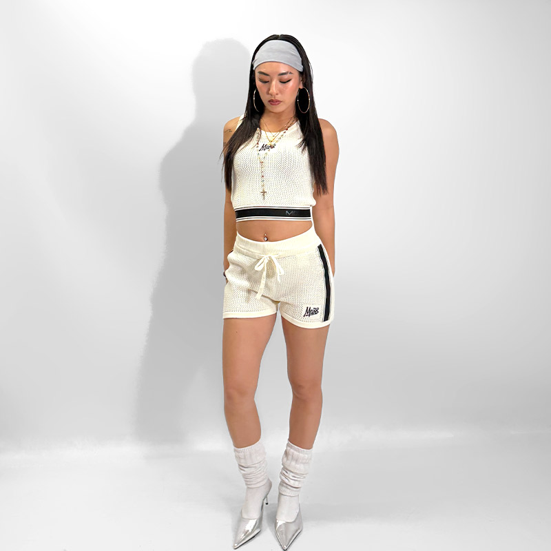 CROCHET TRACK TANKTOP -BLACK- (LADIES/KIDS)