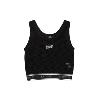 CROCHET TRACK TANKTOP -BLACK- (LADIES/KIDS)