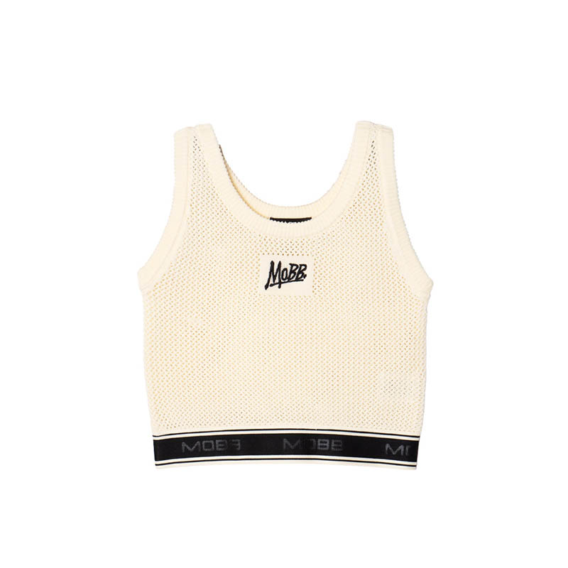 CROCHET TRACK TANKTOP -WHITE- (LADIES/KIDS)