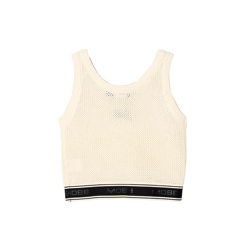 CROCHET TRACK TANKTOP -WHITE- (LADIES/KIDS)