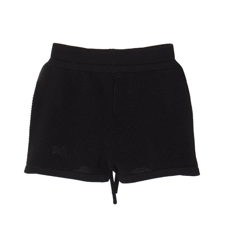 CROCHET TRACK SHORTS -BLACK- (LADIES/KIDS)