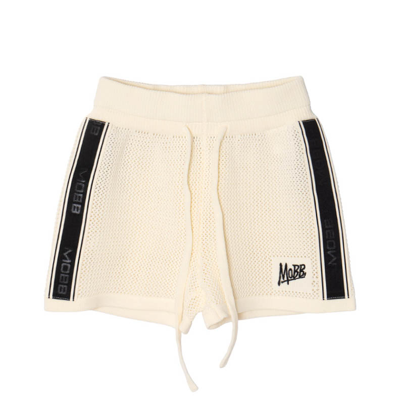 CROCHET TRACK SHORTS -WHITE- (LADIES/KIDS)