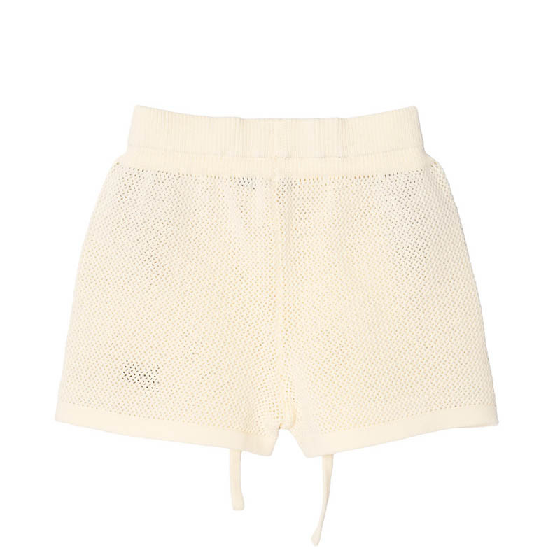 CROCHET TRACK SHORTS -WHITE- (LADIES/KIDS)