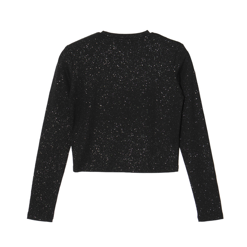 OG GLITTER L/S T-SHIRT -BLACK- (LADIES)