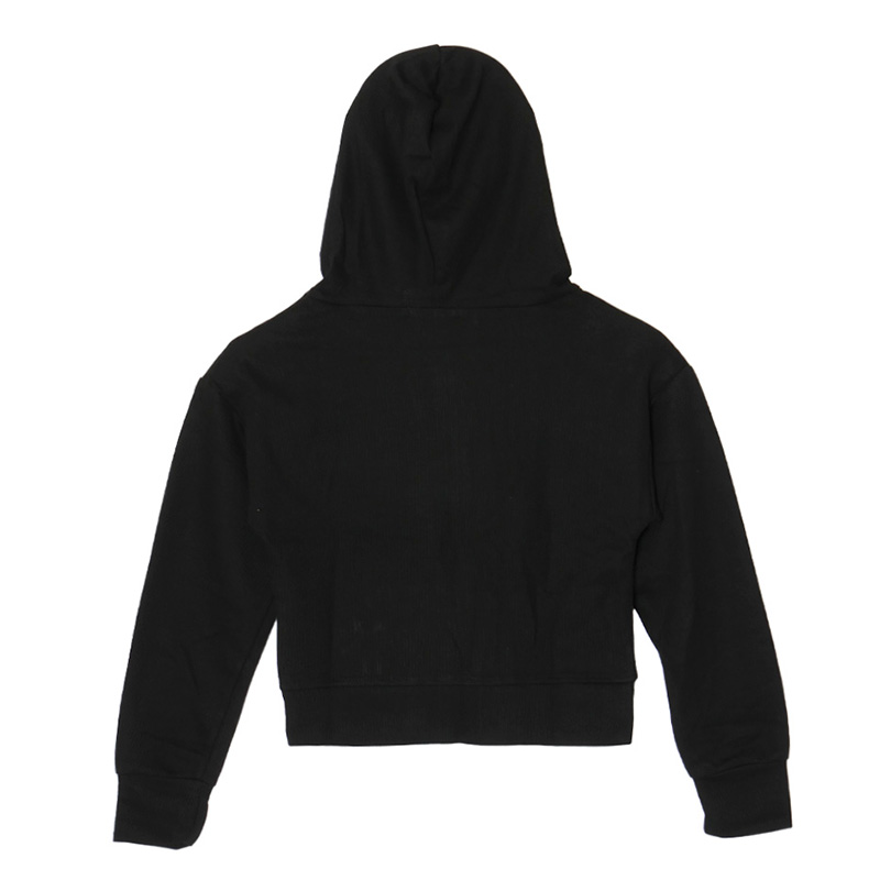 OG TRIM STONE LEOPARD ZIP HOODIE -BLACK- (LADIES)