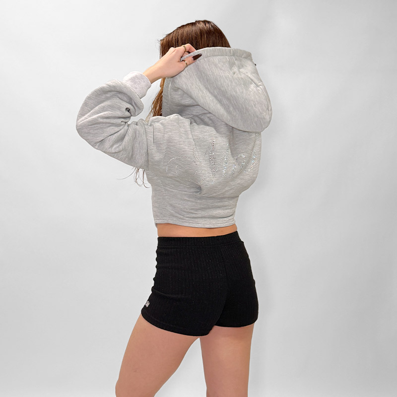 CURSIVE OG STONE ZIP HOODIE -WHITE- (LADIES)