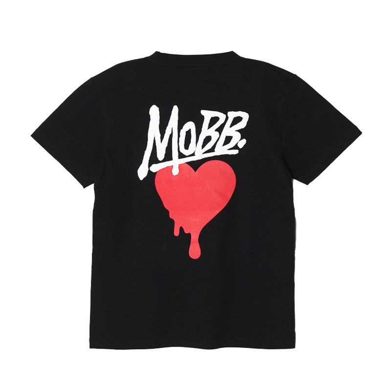 HEART DRIP T-SHIRT -BLACK-(LADIES)