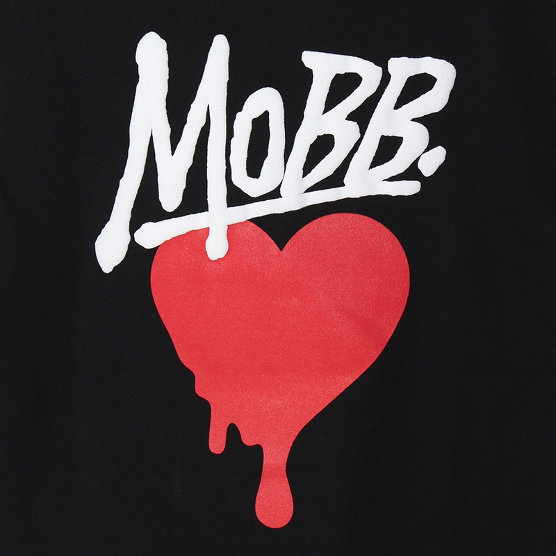 HEART DRIP T-SHIRT -BLACK-(LADIES)