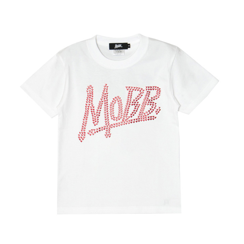 OG METAL HEART T-SHIRT -WHITE×RED- (LADIES/KIDS)