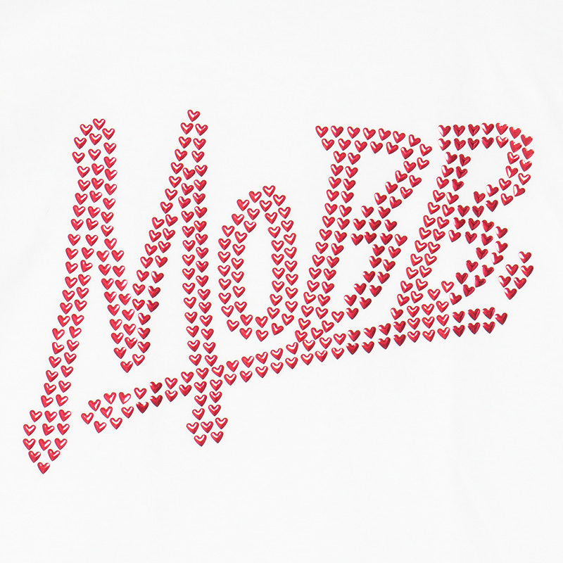 OG METAL HEART T-SHIRT -WHITE×RED- (LADIES/KIDS)