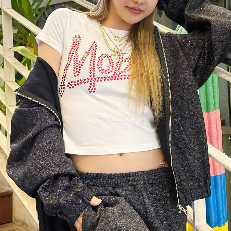 OG METAL HEART T-SHIRT -WHITE×RED- (LADIES/KIDS)