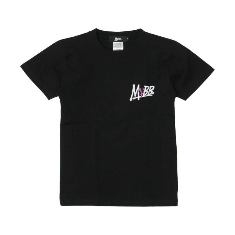 HEART DRIP LEOPARD T-SHIRT -BLACKxPINK- (LADIES/KIDS)