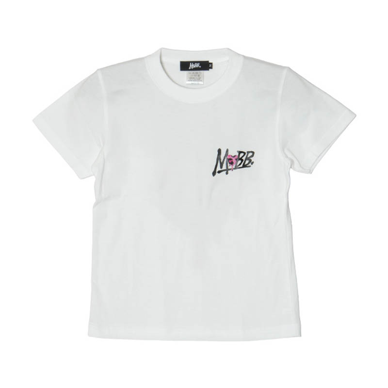 HEART DRIP LEOPARD T-SHIRT -WHITExPINK- (LADIES/KIDS)