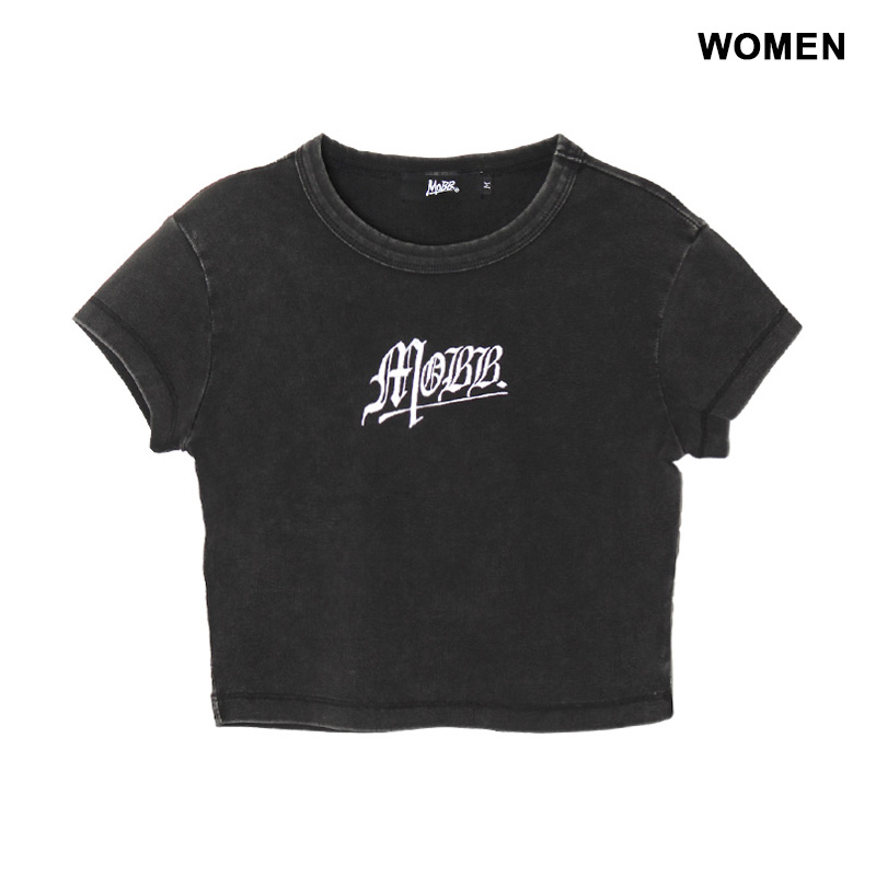 OLD OG PIGMENT CROPPED T-SHIRT -BLACK-(LADIES)