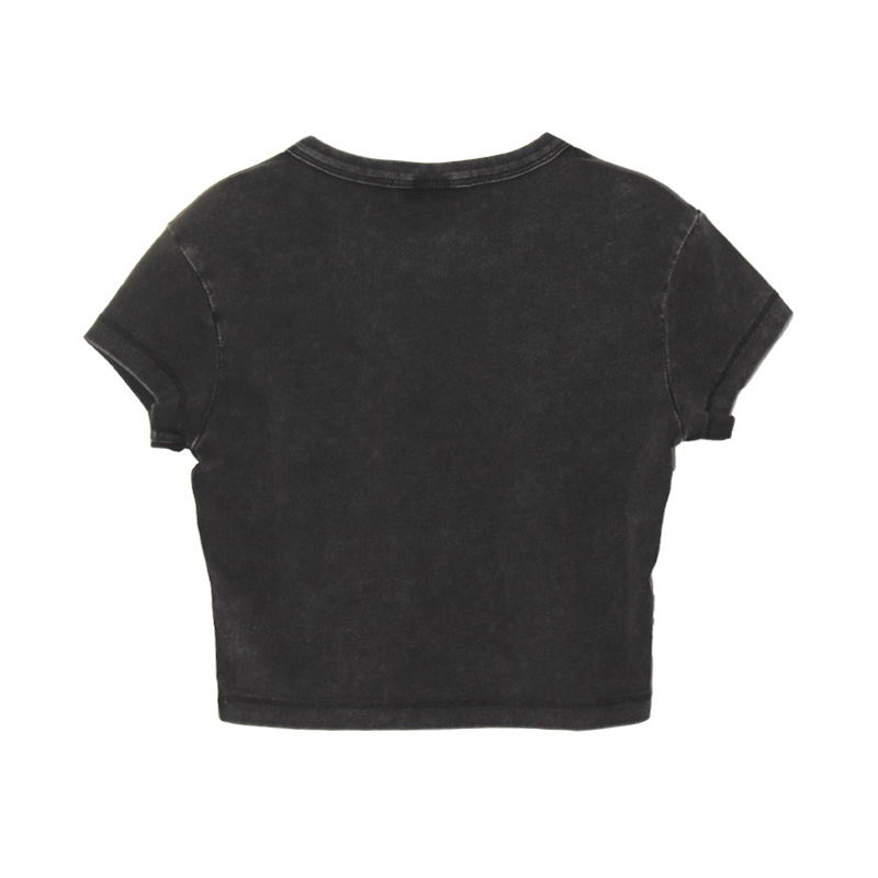 OLD OG PIGMENT CROPPED T-SHIRT -BLACK-(LADIES)