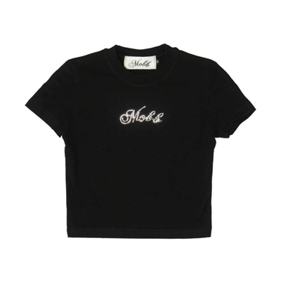 CURSIVE OG STONE CROPPED T-SHIRT -BLACK- (LADIES/KIDS)