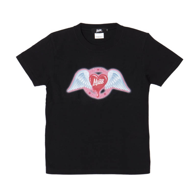 HEART ANGEL T-SHIRT -BLACK- (LADIES/KIDS)