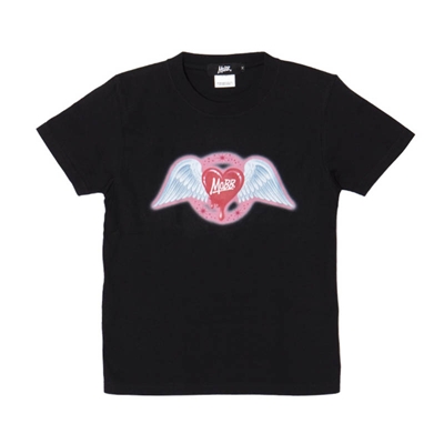 HEART ANGEL T-SHIRT -BLACK- (LADIES/KIDS)