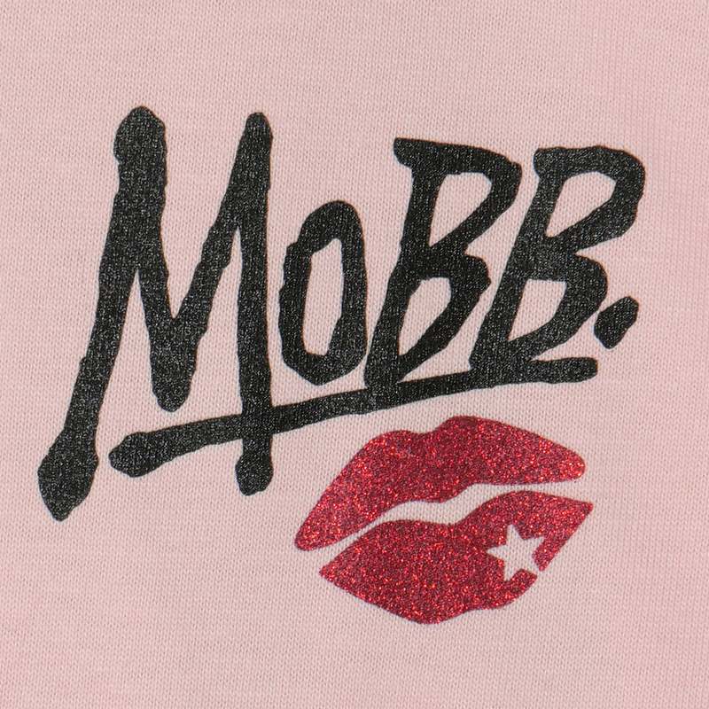 GLITTER KISS T-SHIRT -PINK- (LADIES/KIDS)