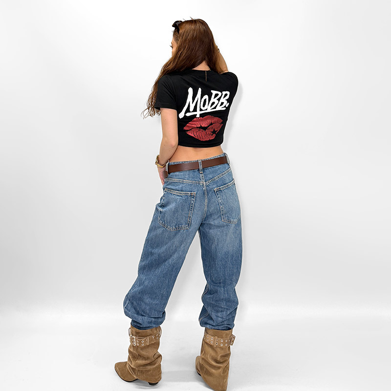GLITTER KISS T-SHIRT -PINK- (LADIES/KIDS)