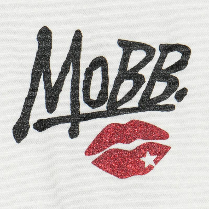 GLITTER KISS T-SHIRT -WHITE- (LADIES/KIDS)