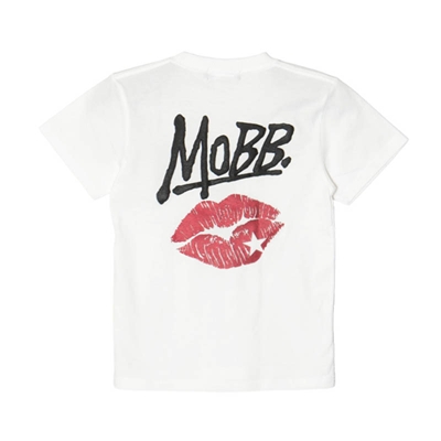 GLITTER KISS T-SHIRT -WHITE- (LADIES/KIDS)