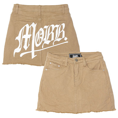 OLD OG DENIM SKORTS -BEIGE-(LADIES)