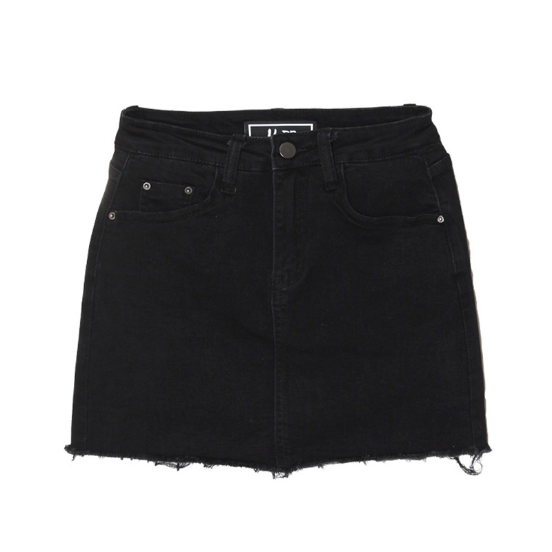 OLD OG DENIM SKORTS -BLACK-(LADIES)