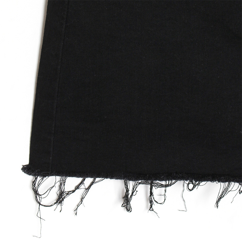 OLD OG DENIM SKORTS -BLACK-(LADIES)