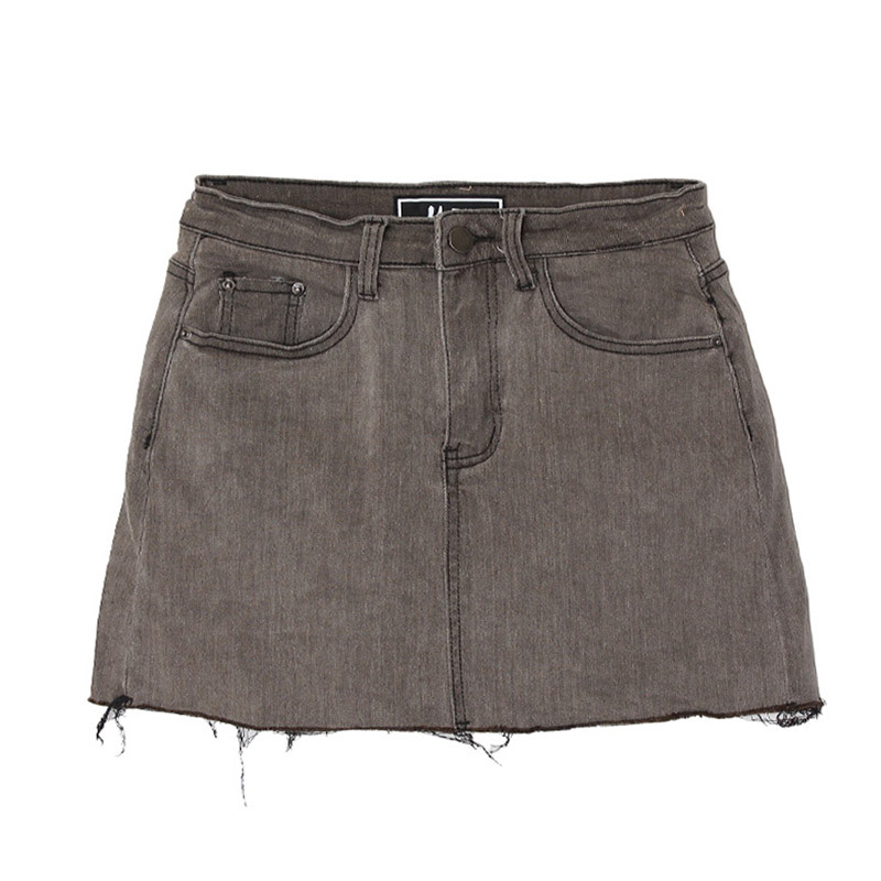 OLD OG DENIM SKORTS -GREY-(LADIES)