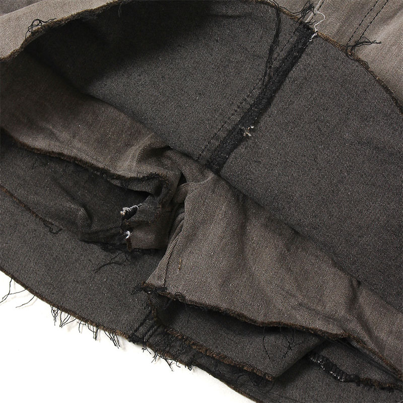 OLD OG DENIM SKORTS -GREY-(LADIES)