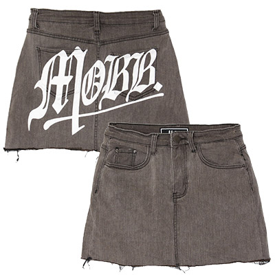 OLD OG DENIM SKORTS -GREY-(LADIES)