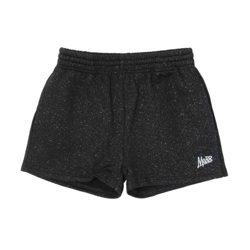 OG GLITTER SWEAT SHORTS -BLACK- (LADIES)