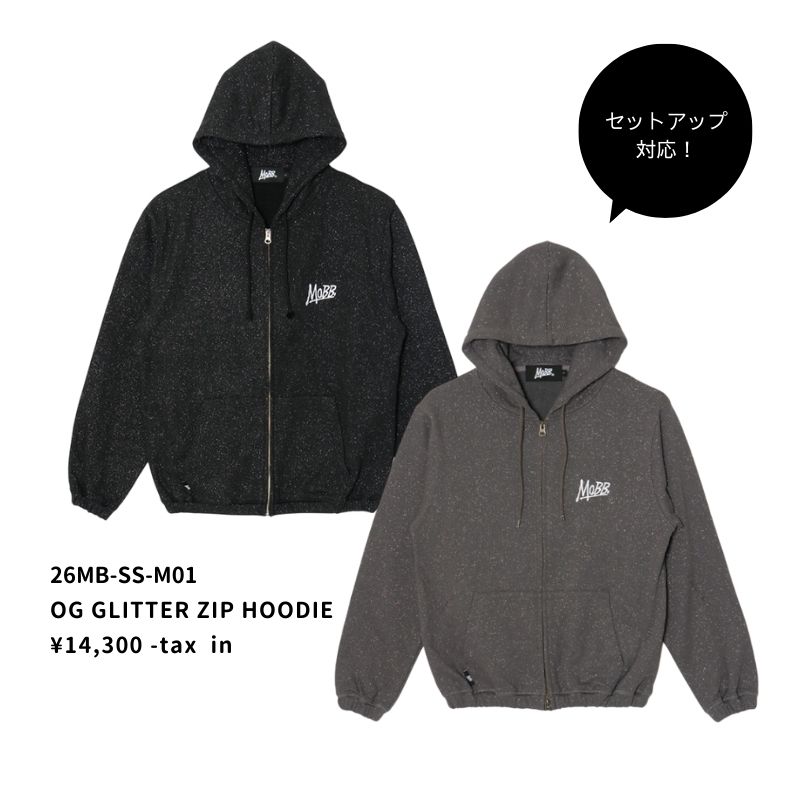 OG GLITTER SWEAT SHORTS -BLACK- (LADIES)