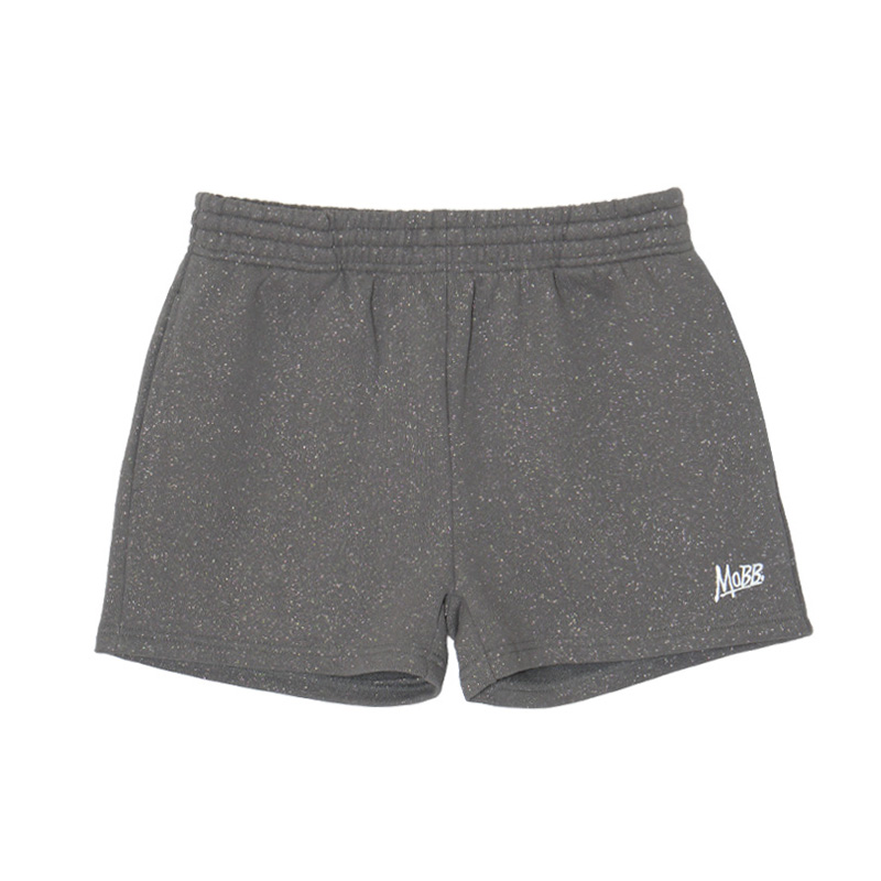 OG GLITTER SWEAT SHORTS -GREY- (LADIES)