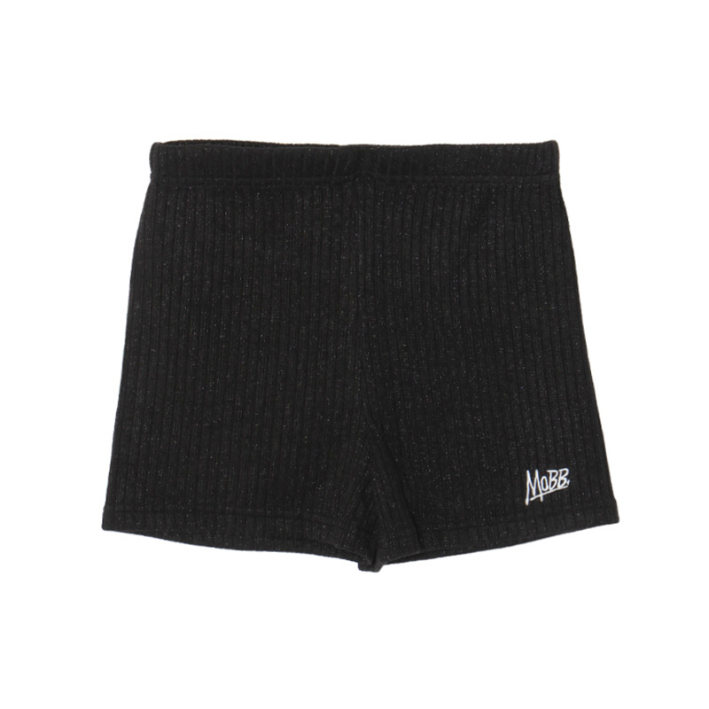 OG GLITTER RIB SHORTS -BLACK- (LADIES)