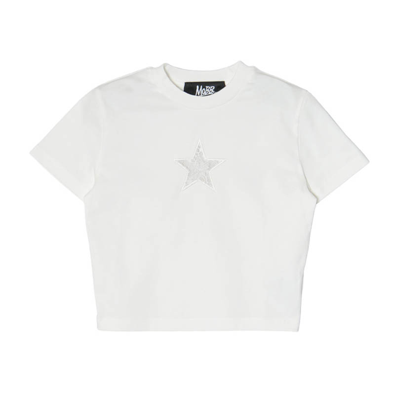 STAR LACE T-SHIRT -WHITE- (LADIES/KIDS)