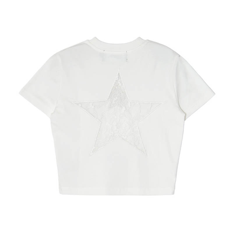 STAR LACE T-SHIRT -WHITE- (LADIES/KIDS)