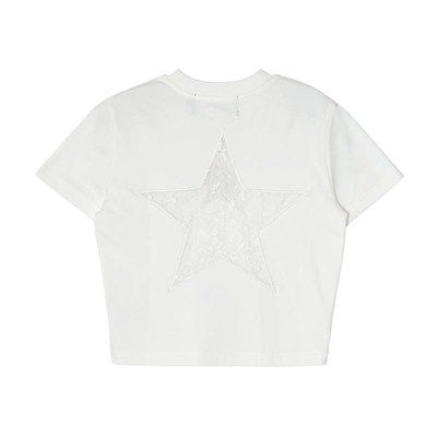 STAR LACE T-SHIRT -WHITE- (LADIES/KIDS)