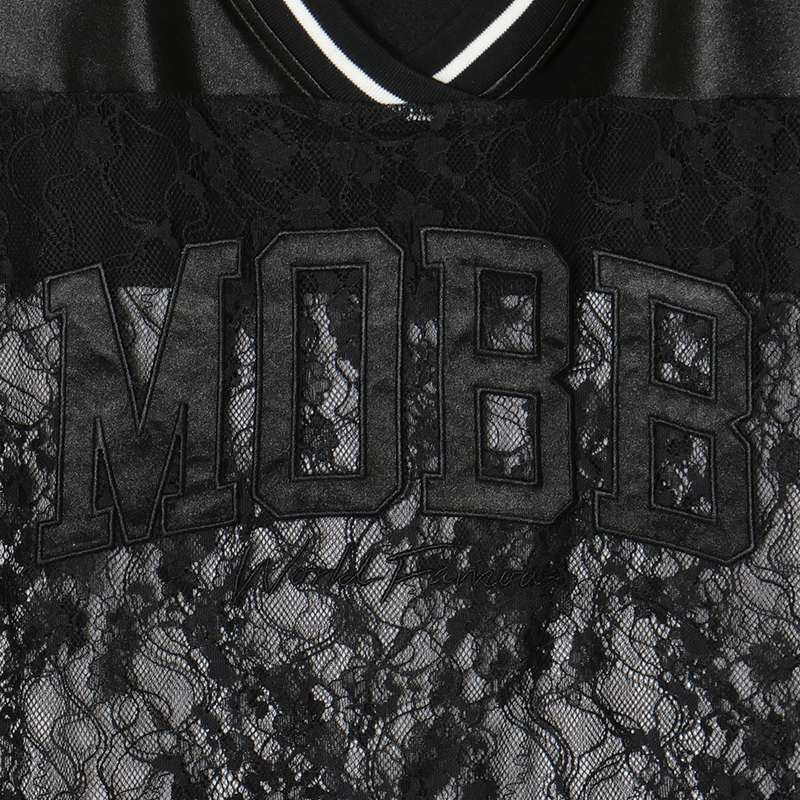 LACE HOCKEY SHIRT -BLACK- (LADIES/KIDS)