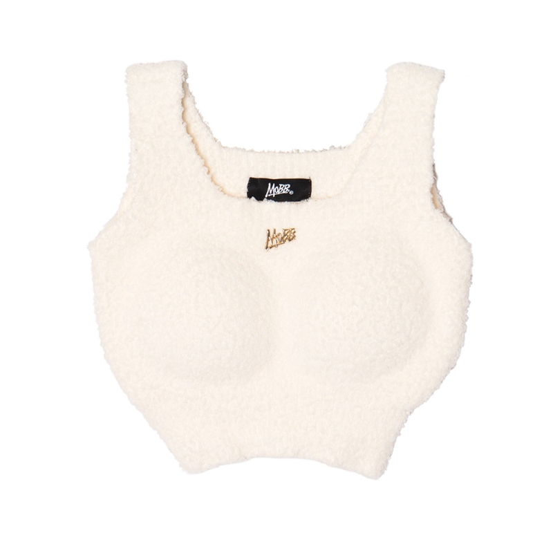 OG PLATE MOHAIR TANKTOP -WHITE- (LADIES/KIDS)