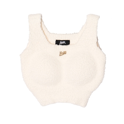 OG PLATE MOHAIR TANKTOP -WHITE- (LADIES/KIDS)