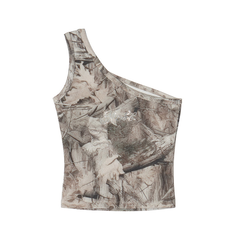 CURSIVE OG STONE CAMO ONE SHOULDER -CAMO- (LADIES)